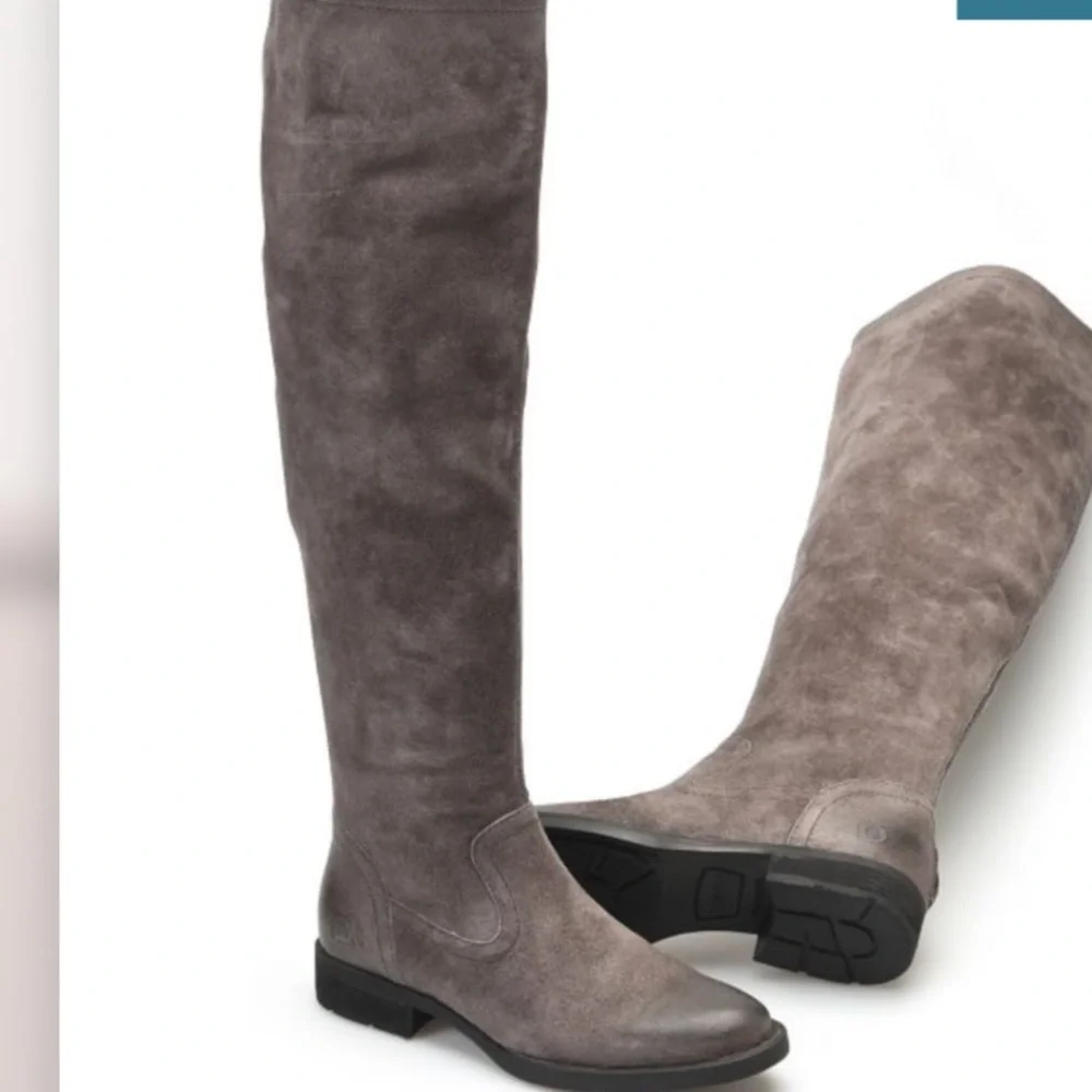 🌸BORN🌸 Britton Tall Over the Knee Boot Taupe Distressed Size: 6M